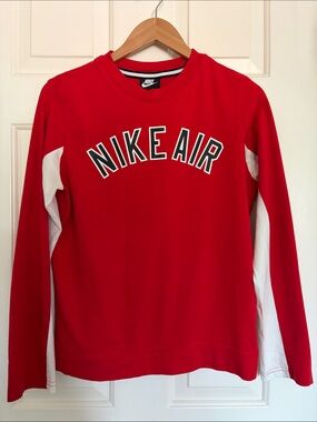 Nike Air Youth XL Red Long Sleeve Athletic Shirt
